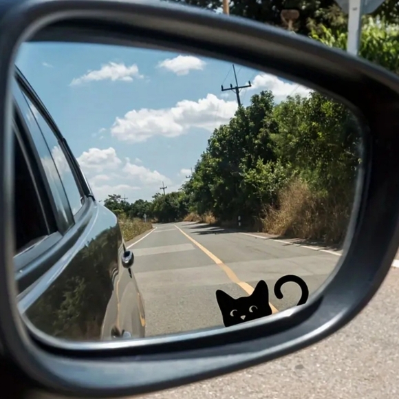 Black Cat Decal Stickers 5 Count, Size 0.7" x 1.7" - Picture 3 of 3